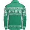 imageCOOFANDY Mens Fashion Shawl Collar Pullover Casual Long Sleeve Knitted Sweater SweatshirtsChristmasgreen
