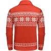 imageCOOFANDY Mens Fashion Shawl Collar Pullover Casual Long Sleeve Knitted Sweater SweatshirtsChristmasred