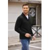 imageCOOFANDY Mens Fashion Shawl Collar Pullover Casual Long Sleeve Knitted Sweater SweatshirtsSweatshirtblack