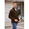 imageCOOFANDY Mens Fashion Shawl Collar Pullover Casual Long Sleeve Knitted Sweater SweatshirtsSweatshirtbrown