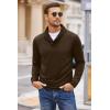 imageCOOFANDY Mens Fashion Shawl Collar Pullover Casual Long Sleeve Knitted Sweater SweatshirtsSweatshirtbrown