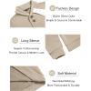 imageCOOFANDY Mens Fashion Shawl Collar Pullover Casual Long Sleeve Knitted Sweater SweatshirtsSweatshirtcream