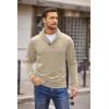 imageCOOFANDY Mens Fashion Shawl Collar Pullover Casual Long Sleeve Knitted Sweater SweatshirtsSweatshirtcream