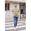 imageCOOFANDY Mens Fashion Shawl Collar Pullover Casual Long Sleeve Knitted Sweater SweatshirtsSweatshirtcream