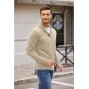 imageCOOFANDY Mens Fashion Shawl Collar Pullover Casual Long Sleeve Knitted Sweater SweatshirtsSweatshirtcream