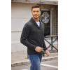 imageCOOFANDY Mens Fashion Shawl Collar Pullover Casual Long Sleeve Knitted Sweater SweatshirtsSweatshirtdark Gray