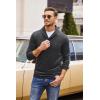 imageCOOFANDY Mens Fashion Shawl Collar Pullover Casual Long Sleeve Knitted Sweater SweatshirtsSweatshirtdark Gray
