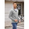 imageCOOFANDY Mens Fashion Shawl Collar Pullover Casual Long Sleeve Knitted Sweater SweatshirtsSweatshirtgray
