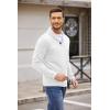 imageCOOFANDY Mens Fashion Shawl Collar Pullover Casual Long Sleeve Knitted Sweater SweatshirtsSweatshirtwhite