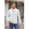 imageCOOFANDY Mens Fashion Shawl Collar Pullover Casual Long Sleeve Knitted Sweater SweatshirtsSweatshirtwhite