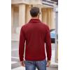 imageCOOFANDY Mens Fashion Shawl Collar Pullover Casual Long Sleeve Knitted Sweater SweatshirtsSweatshirtwine Red