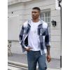 imageCOOFANDY Mens Flannel Hoodie Plaid Shirt Long Sleeve Button Down Casual Shirt Jacket Lightweight Fall ShacketPlaidnavy  Beige