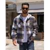 imageCOOFANDY Mens Flannel Hoodie Plaid Shirt Long Sleeve Button Down Casual Shirt Jacket Lightweight Fall ShacketPlaidyellow  Blue
