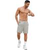 imageCOOFANDY Mens Gym Workout Shorts 7 Inch Stretch Athletic Shorts Lightweight Running Training Short Pants with PocketsLight Grey 1 Pack of 1