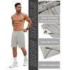 imageCOOFANDY Mens Gym Workout Shorts 7 Inch Stretch Athletic Shorts Lightweight Running Training Short Pants with PocketsLight Grey 1 Pack of 1