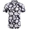 imageCOOFANDY Mens Hawaiian Shirts Short Sleeve Button Down Shirt Casual Summer Beach Shirts Floral Tropical Vacation Resort WearBlack  White
