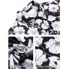 imageCOOFANDY Mens Hawaiian Shirts Short Sleeve Button Down Shirt Casual Summer Beach Shirts Floral Tropical Vacation Resort WearBlack  White