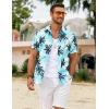 imageCOOFANDY Mens Hawaiian Shirts Short Sleeve Button Down Shirt Casual Summer Beach Shirts Floral Tropical Vacation Resort WearLight Blue