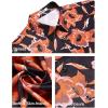 imageCOOFANDY Mens Hawaiian Shirts Short Sleeve Button Down Shirt Casual Summer Beach Shirts Floral Tropical Vacation Resort WearOrangefloral