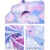 imageCOOFANDY Mens Hawaiian Shirts Short Sleeve Button Down Shirt Casual Summer Beach Shirts Floral Tropical Vacation Resort WearPinkBlueleaf