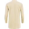 imageCOOFANDY Mens Linen Henley Shirts Long Sleeve Collarless TShirts Longline Kurta Beach Shirts with PocketBeige