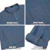 imageCOOFANDY Mens Linen Henley Shirts Long Sleeve Collarless TShirts Longline Kurta Beach Shirts with PocketDark Blue