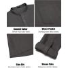 imageCOOFANDY Mens Linen Henley Shirts Long Sleeve Collarless TShirts Longline Kurta Beach Shirts with PocketDark Grey