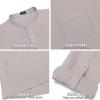 imageCOOFANDY Mens Linen Henley Shirts Long Sleeve Collarless TShirts Longline Kurta Beach Shirts with PocketGrey