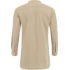 imageCOOFANDY Mens Linen Henley Shirts Long Sleeve Collarless TShirts Longline Kurta Beach Shirts with PocketKhaki