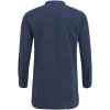 imageCOOFANDY Mens Linen Henley Shirts Long Sleeve Collarless TShirts Longline Kurta Beach Shirts with PocketNavy Blue