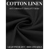 imageCOOFANDY Mens Long Sleeve Button Down Shirts Casual Cotton Linen Shirts Summer Beach Shirt with PocketBlack