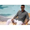 imageCOOFANDY Mens Long Sleeve Button Down Shirts Casual Cotton Linen Shirts Summer Beach Shirt with PocketDark Grey