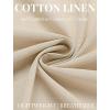 imageCOOFANDY Mens Long Sleeve Button Down Shirts Casual Cotton Linen Shirts Summer Beach Shirt with PocketKhaki
