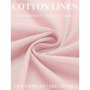 imageCOOFANDY Mens Long Sleeve Button Down Shirts Casual Cotton Linen Shirts Summer Beach Shirt with PocketPink