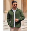 imageCOOFANDY Mens Long Sleeve Button Down Shirts Casual Untucked Shirts Stretch ShirtsOlive Green