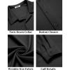 imageCOOFANDY Mens Long Sleeve Button Down Wrinkle Free Shirt Casual Untucked Stretch Dress ShirtsBlack Onyx