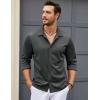 imageCOOFANDY Mens Long Sleeve Button Down Wrinkle Free Shirt Casual Untucked Stretch Dress ShirtsGranite Gray