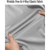 imageCOOFANDY Mens Long Sleeve Button Down Wrinkle Free Shirt Casual Untucked Stretch Dress ShirtsHarbor Mist