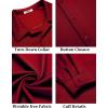 imageCOOFANDY Mens Long Sleeve Button Down Wrinkle Free Shirt Casual Untucked Stretch Dress ShirtsRed Dahlia