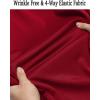 imageCOOFANDY Mens Long Sleeve Button Down Wrinkle Free Shirt Casual Untucked Stretch Dress ShirtsRed Dahlia