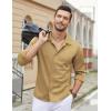 imageCOOFANDY Mens Long Sleeve Button Down Wrinkle Free Shirt Casual Untucked Stretch Dress ShirtsSesame