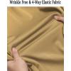 imageCOOFANDY Mens Long Sleeve Button Down Wrinkle Free Shirt Casual Untucked Stretch Dress ShirtsSesame