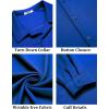 imageCOOFANDY Mens Long Sleeve Button Down Wrinkle Free Shirt Casual Untucked Stretch Dress ShirtsSnorkel Blue