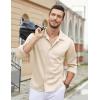 imageCOOFANDY Mens Long Sleeve Button Down Wrinkle Free Shirt Casual Untucked Stretch Dress ShirtsVanilla Ice