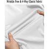 imageCOOFANDY Mens Long Sleeve Button Down Wrinkle Free Shirt Casual Untucked Stretch Dress ShirtsWhite
