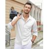 imageCOOFANDY Mens Long Sleeve Button Down Wrinkle Free Shirt Casual Untucked Stretch Dress ShirtsWhite