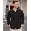 imageCOOFANDY Mens Long Sleeve Dress Shirt Button Down Casual Shirts for Men Wrinkle Free Shirt with PocketBlack