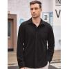 imageCOOFANDY Mens Long Sleeve Dress Shirt Button Down Casual Shirts for Men Wrinkle Free Shirt with PocketBlack