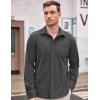 imageCOOFANDY Mens Long Sleeve Dress Shirt Button Down Casual Shirts for Men Wrinkle Free Shirt with PocketDark Grey