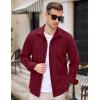 imageCOOFANDY Mens Long Sleeve Dress Shirt Button Down Casual Shirts for Men Wrinkle Free Shirt with PocketDark Red